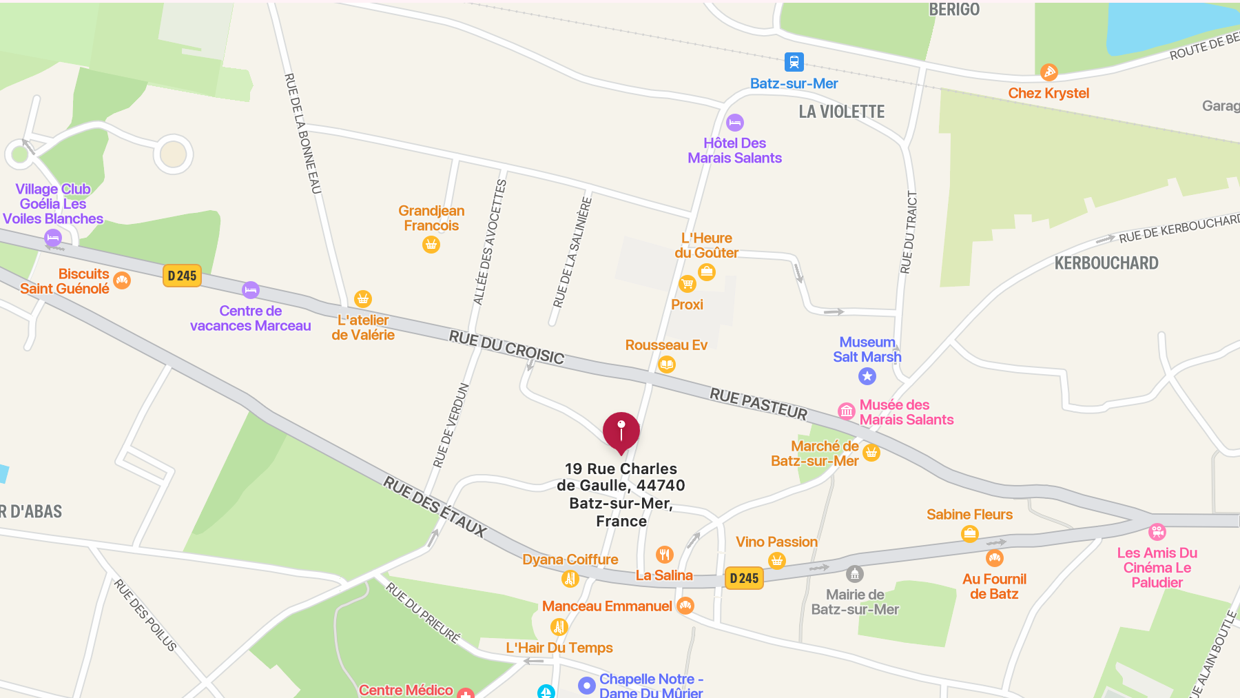 Carte représentant la localisation de la boutique Barbara perruque et Barbara prothèses - page Contact